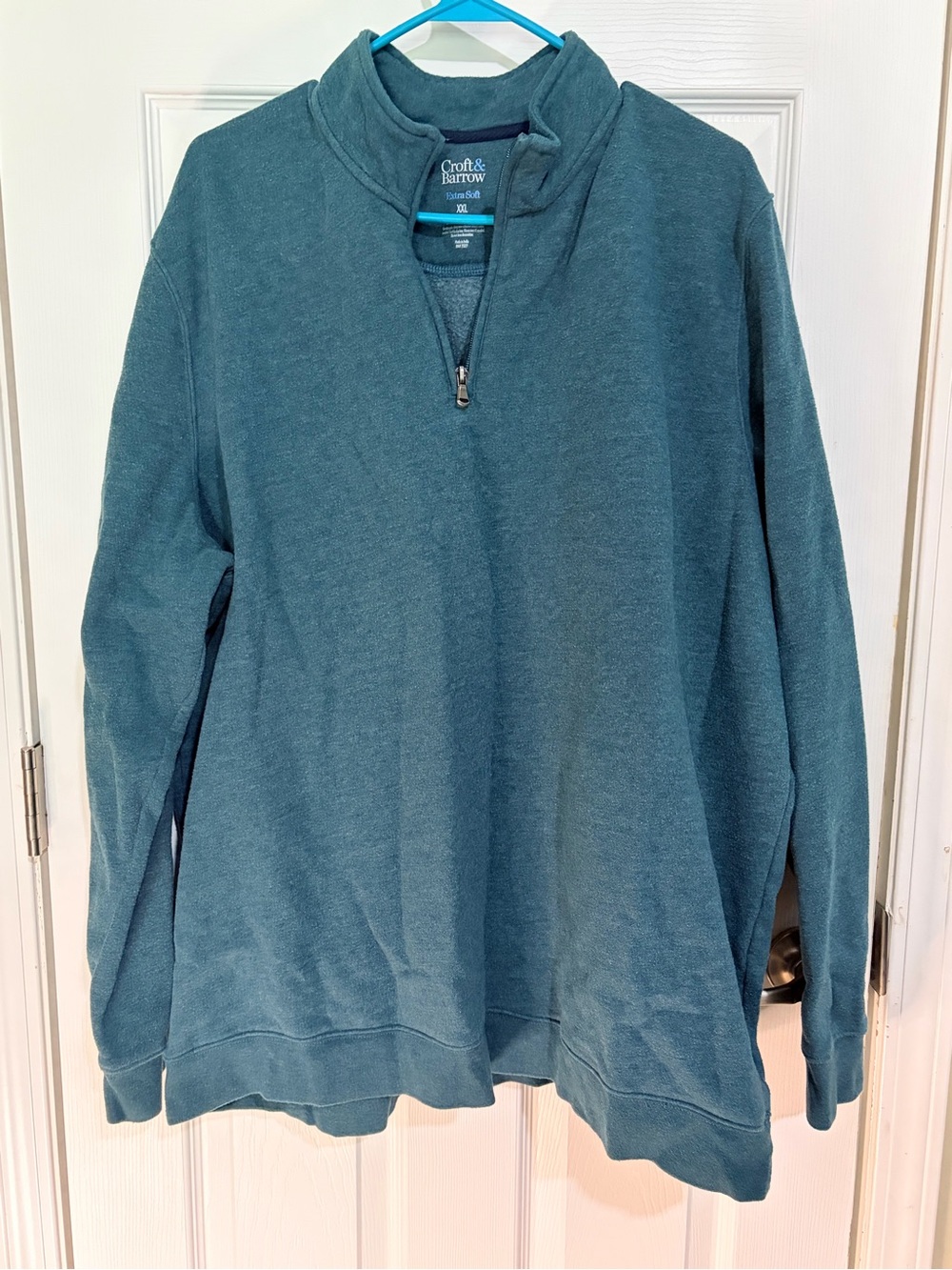croft & barrow Teal Half-Zip Pullover Sweater - Men